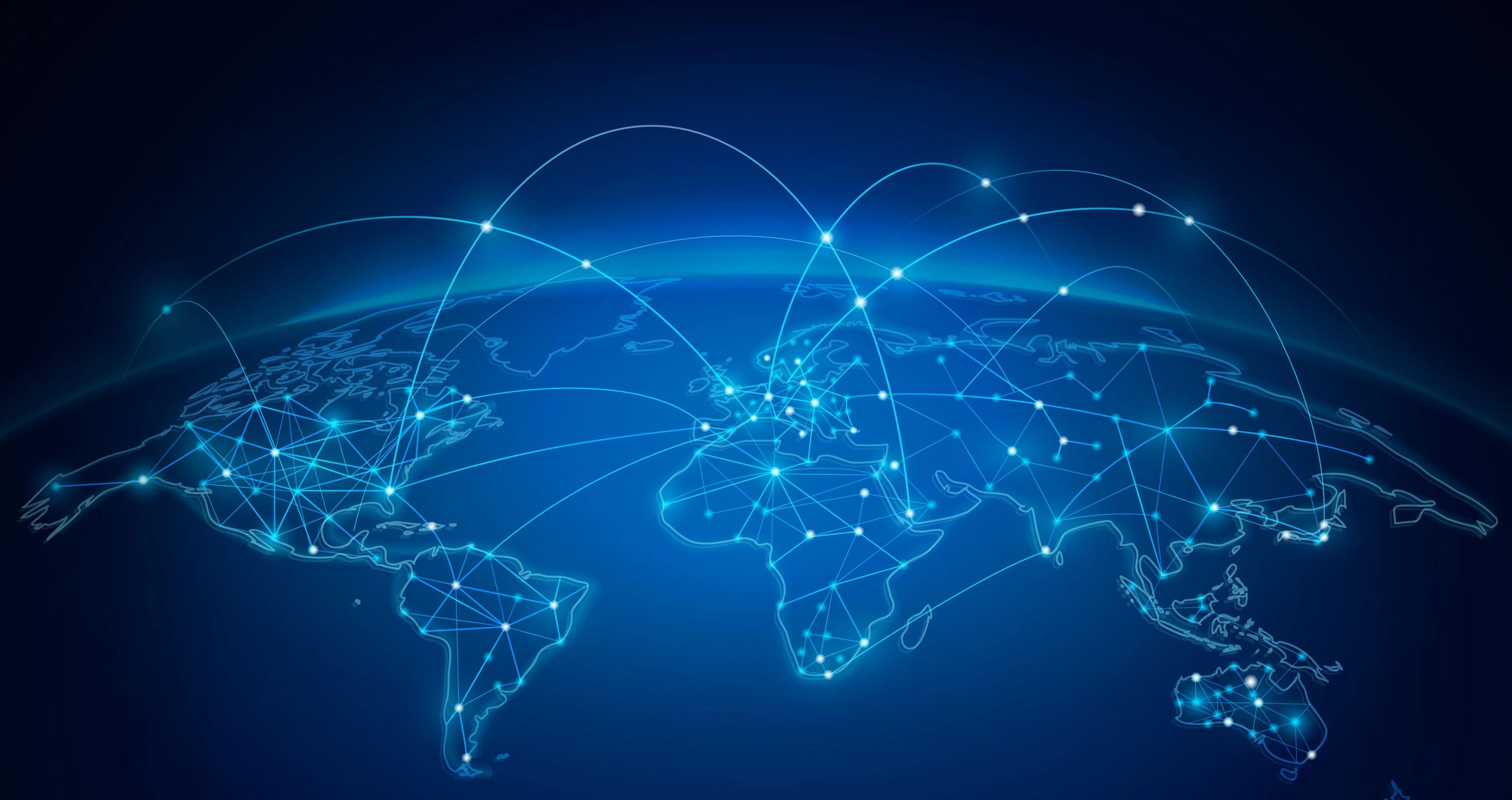 Geometric data network illustration representing connected privacy systems